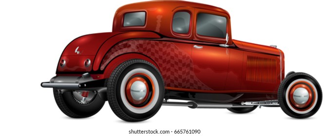 hot rod  fully editable and in layers