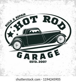 Hot Rod Garage Logo Design Emblem Stock Vector (Royalty Free ...