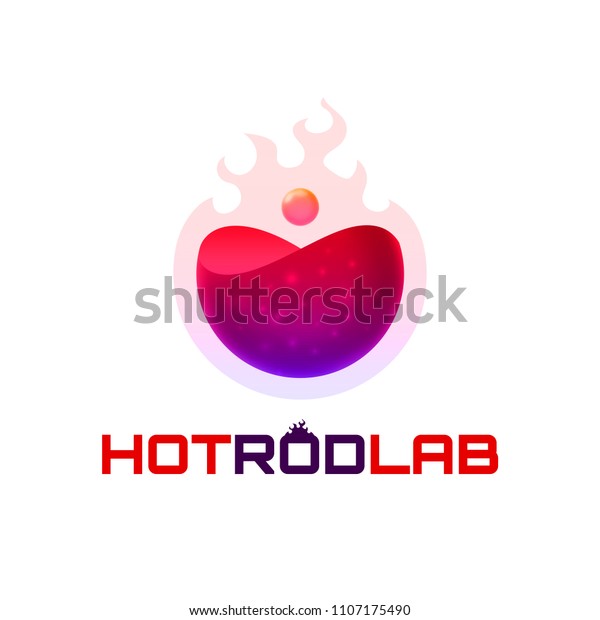 Hot\
rod lab logo template, colorful vector graphic design element for\
business, car painting laboratory company\
branding
