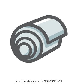 Hot rolled sheet metal Vector icon Cartoon illustration