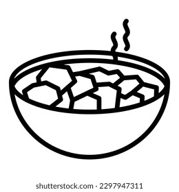 Hot salad icon outline vector. Arabian cuisine. Food meal