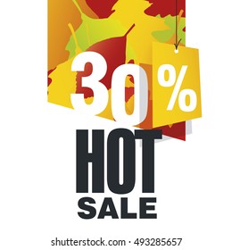 Hot sale 30 percent off autumn background