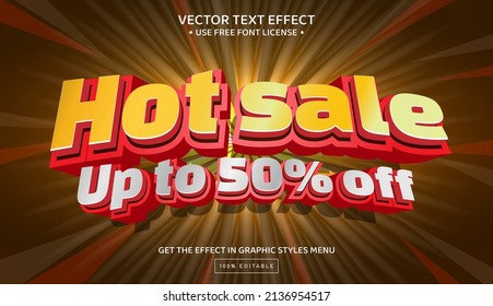 Hot sale 50 off 3D editable text effect template