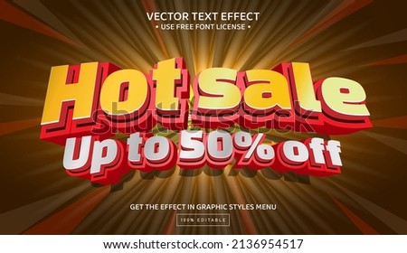 Hot sale 50 off 3D editable text effect template