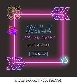 Hot sale 70 percent discount advertisement banner template