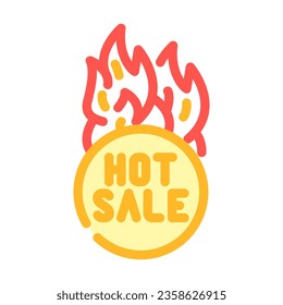 hot sale badge color icon vector. hot sale badge sign. isolated symbol illustration