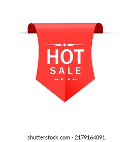 Hot sale banner design. Special offer. Vector illustration on white background.