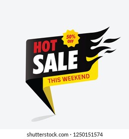 Hot Sale Banner. Element Design. Vector Illustration Eps 10