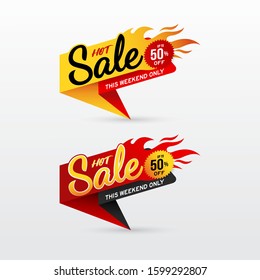 hot sale banner with special offer adverstising