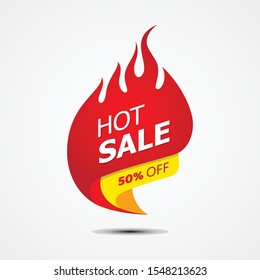 Hot sale banner template design for business promotion. Sale banner element template design. Vector illustration EPS.8 EPS.10