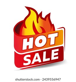 Hot Sale banner. This weekend special offer, big sale. Vector illustration.

