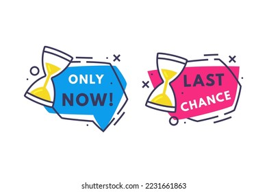 Hot Sale Countdown-Abzeichen mit Last Offer- und Chance-Promo-Aufkleber