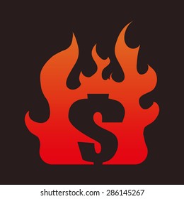 hot sale design over black background, vector illustration