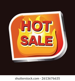 Hot sale design template. Frame of fire on a bright red