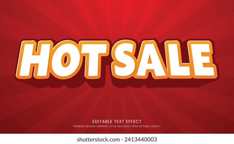 hot sale editable text effect template for business promotion sale banner