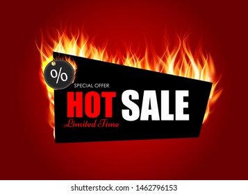 Hot Sale Fire Background Template Vector Illustration EPS10