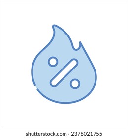 Icono de venta en caliente isolar la ilustración de material vectorial de fondo blanco.
