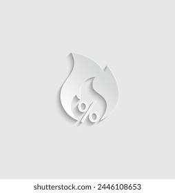 hot sale icon vector percent icon 