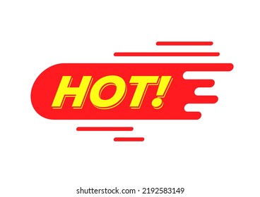 Hot sale label. Hot promotion banner.