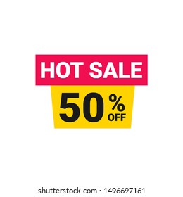 hot sale label vektor, special offer label, 50% off vektor