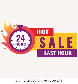 HOT SALE LAST HOUR TAG FLAT DESIGN