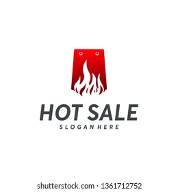 Hot Sale logo designs concept vector, Fire Sale logo template