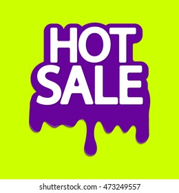 Hot Sale, melting cream, design template, vector illustration
