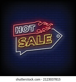 Hot Sale Neon Signs Style Text Vector