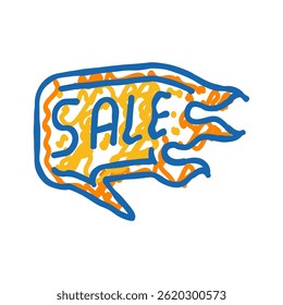 hot sale offer doodle icon sketch vector. hot sale offer sign. isolated symbol illustration