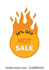 Hot sale offer label. Business products sale offer tag, sticker design.