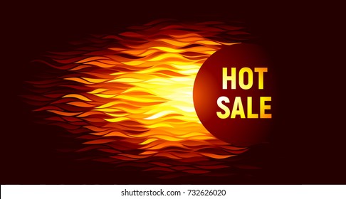 Hot sale offer on fire background Eps8. RGB. Global colors