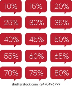 hot sale percent icon banner sticker