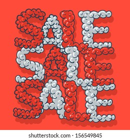 Hot Sale poster, vector illustration. 