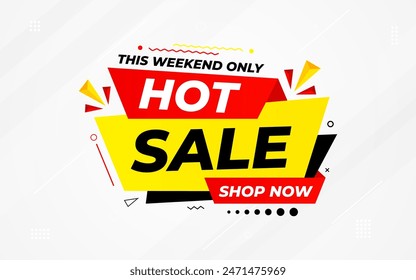 Hot sale price offer deal vector labels templates. Product discount festival tag design. Super Sale promotion banner template. Flat sale Vector Illustration.