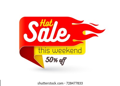 Hot sale price offer deal vector labels templates stickers designs with flame. Vector illustration