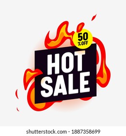 Hot Sale Promotional and Shopping Banner Template for Special Offer Promotion. Flyer Design, Social Media Cover, Placard, Presentation Digital or Printable Promo Advert Brochure. Vector Illustration
