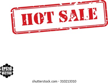 Hot Sale Red Rubber Stamp Design Over A White Background. Special Promotion For Customer. Vector Illustration.