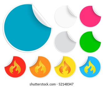Hot sale! Set of stickers with peeling corners