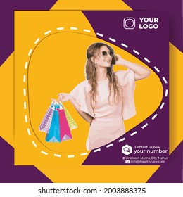 Hot sale  social media post template  
