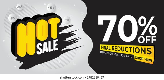 Hot Sale Special Offer Up To 70% Vector Illustration