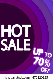 Hot Sale, special offer, design template, size A4, vector illustration