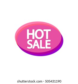 Hot Sale, speech bubble banner, element design template, app icon, vector illustration.