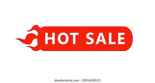 Hot sale tag vector isolated design template.
