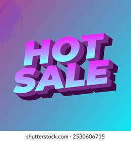 Hot sale. Text effect design in bold text with modern colors