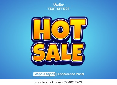 hot sale text effect with graphic style and editable.