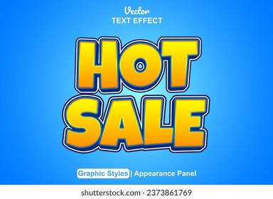 hot sale text effect with orange graphic style and editable.