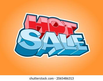 Hot Sale Text Effect. Vector Illustration 