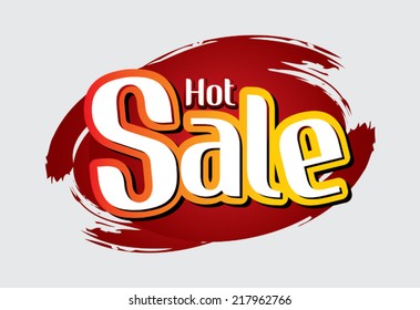 Hot Sale text, Vector.