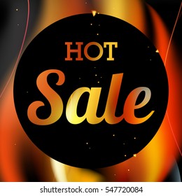 Hot Sale vector with fire flames background