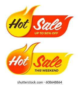 Hot sale vector flaming labels stickers banners symbols templates designs